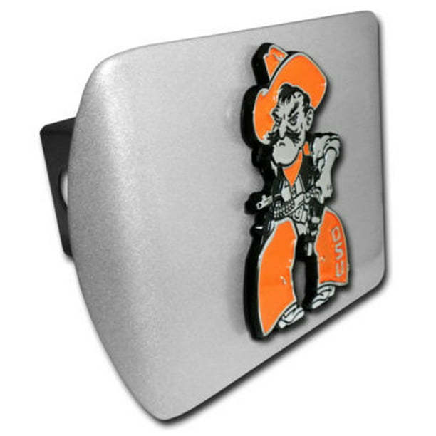 Oklahoma State Pistol Pete Premium Chrome Car Truck Motorcycle with NCAA College Emblem 